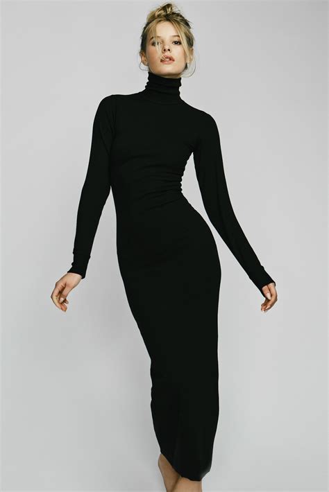 turtleneck dresses with long sleeves.